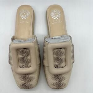 Vince Camuto Shoes Size 7.5 Buckle Espadrille Mules Jinannie Zulu Snake
